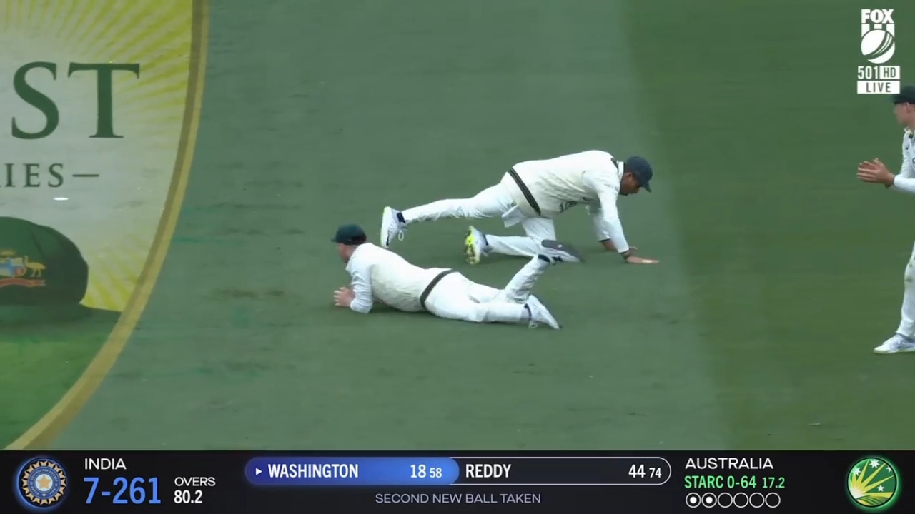 Smith puts one down after bizarre back of the bat flick