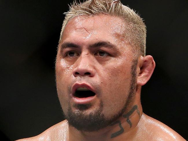 UFC - Australian Mark Hunt v Brazilian Antonio Silva in the UFC Heavyweight Bout (5 Rounds) at the Brisbane Entertainment Centre on 07/12/2012. It was a draw and described as the best UFC fight in history. MANDATORY PIC CREDIT. PIC MARC ROBERTSON. -