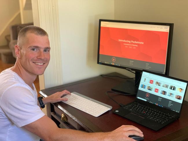 Ben Russell, 24, is the founder of home tutoring start-up Pocketnote. Image: supplied