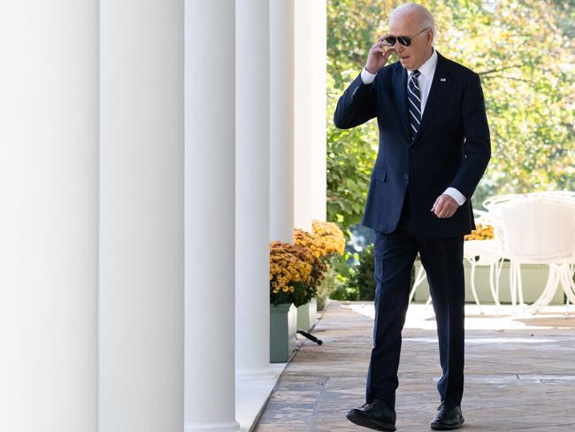 US President Joe Biden arrives to address the nation from the Rose Garden of the White House in Washington, DC, November 7, 2024, after Donald Trump won the presidential election. Picture: AFP