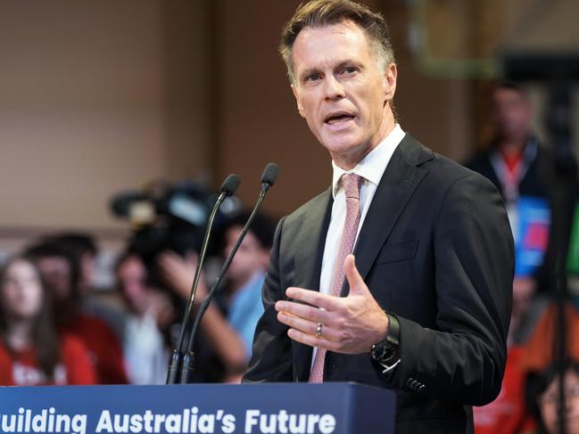 NSW Premier Chris Minns speaks during a Labor Party rally at Parramatta Town Hall on April 27. Picture: Asanka Ratnayake/Getty Images