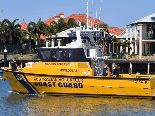 Coastguard crew member Duncan Slaven and Michael Cass (Radio Operator) were the first responders when 3 people were rescued after a boat sank off the coast of Caloundra last June. Photo: John McCutcheon / Sunshine Coast Daily