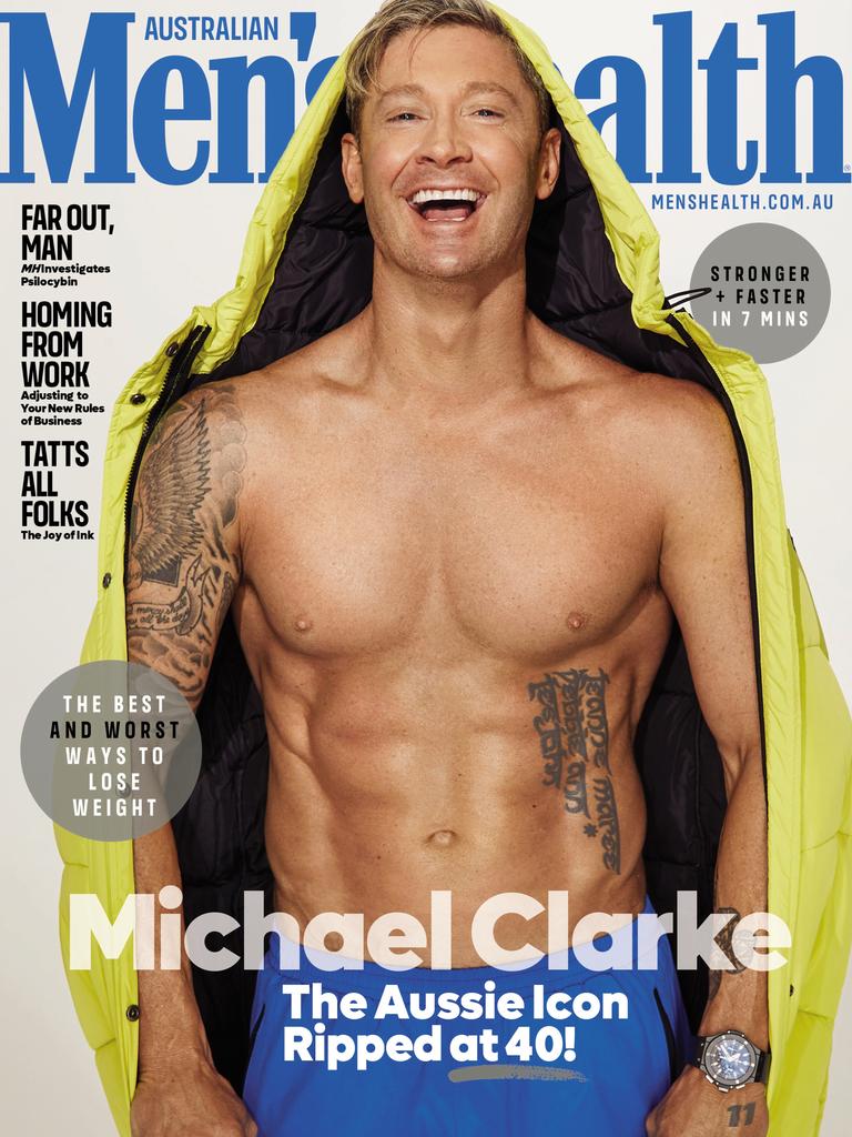 Clarke on the cover of Men’s Health.