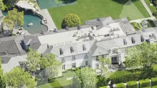 The Los Angeles home of Sean Diddy Combs was raided by Homeland Security Investigations Monday in connection with a federal sex trafficking case, authorities said. Picture: FOX 11