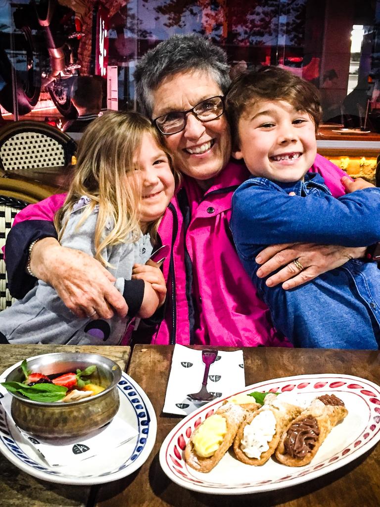 Grandfather Riley Lee said he finds great pleasure watching his wife Patricia telling stories to their grandchildren. Pictured are Freja Lee, 9, grandma Patricia Lee and Freja’s brother Oskar Lee, 11. Picture: supplied/Marieke Lee