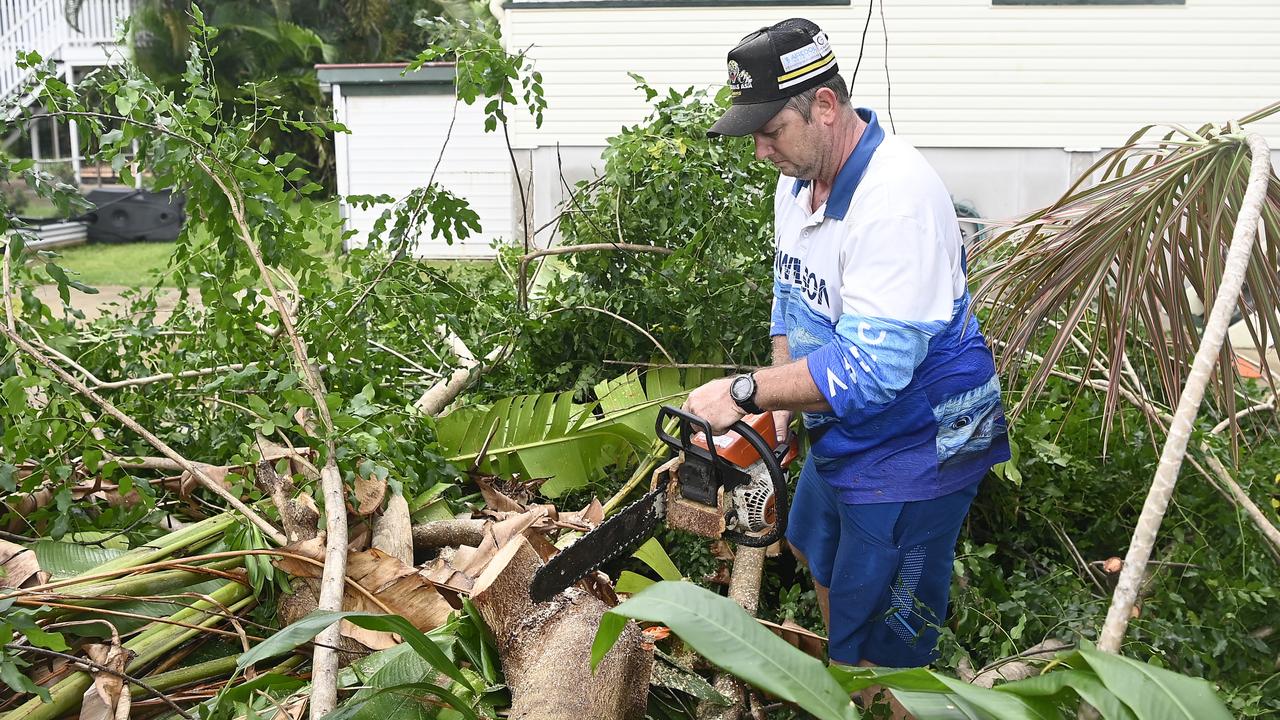 Residents have begun to clean up the destruction left by Cyclone Kirrily. Picture: Ian Hitchcock/Getty Images