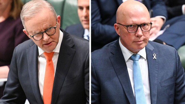 Prime Minister Anthony Albanese and Opposition Leader Peter Dutton in Parliament. Picture: Martin Ollman/ NewsWire