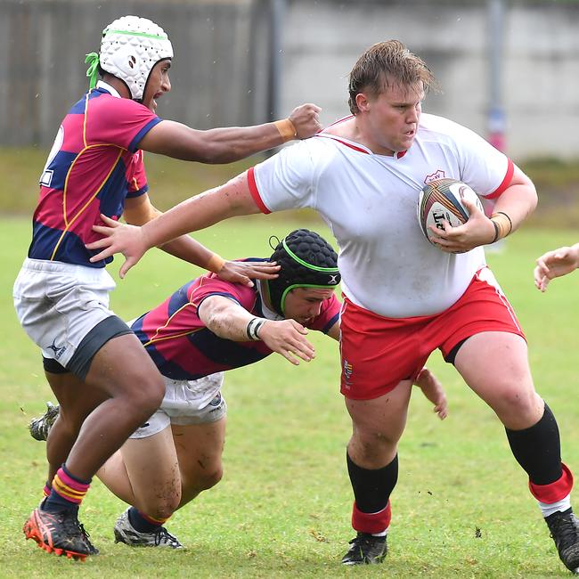 Ipswich player Jared Beazley First XV GPS game between Ipswich and BSHS Saturday August 13, 2022. Picture, John Gass