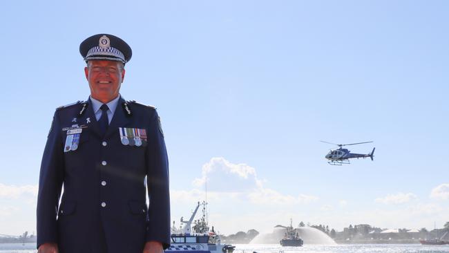 A march out marks the April 29, 2021 retirement of NSW Police Assistant Commission Max Mitchell. Picture: NSW Police.