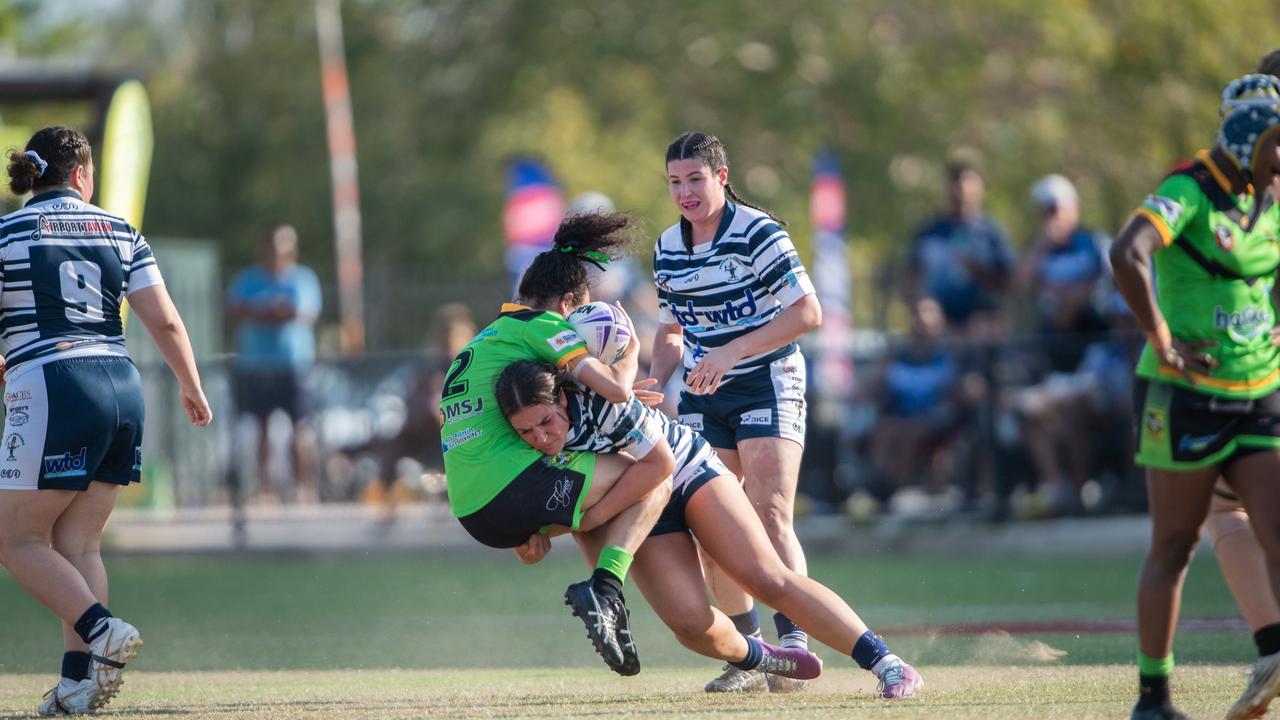 Ivana Schober as the Darwin Brothers take on the Palmerston Raiders in the 2023 NRL NT women's grand final. Picture: Pema Tamang Pakhrin