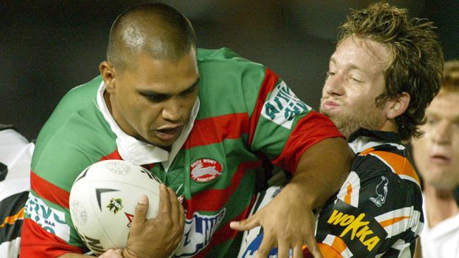 Owen Craigie (left) while playing for Souths. Picture: Mark Evans.