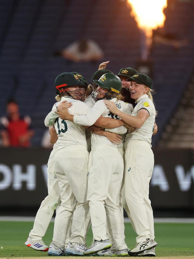 And the Australian’s celebrate Picture: Getty Images