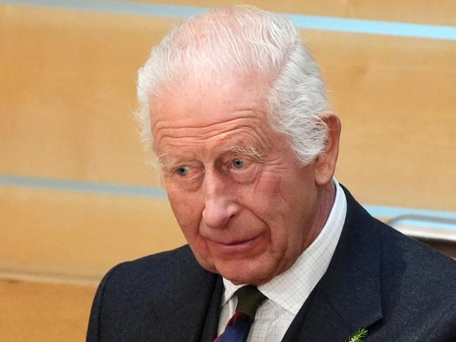 EDINBURGH, SCOTLAND - SEPTEMBER 28: King Charles III after addressing the Holyrood Chamber during a visit to the Scottish Parliament in Edinburgh to mark its 25th anniversary on September 28, 2024 in Edinburgh, Scotland. The Scottish Parliament was opened 25 years ago this week. The devolved parliament has passed 370 bills, including landmark legislation to ban smoking in enclosed public places, to introduce minimum unit pricing for alcohol, to legalise same-sex marriage and also set the country's income tax rates. (Photo by Andrew Milligan - Pool/Getty Images)