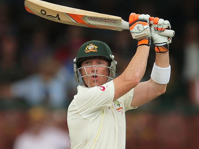 SYDNEY, AUSTRALIA - JANUARY 09: Brad Haddin of Australia plays a stroke on the off side during day four of the Fourth Test match between Australia and India at Sydney Cricket Ground on January 9, 2015 in Sydney, Australia. (Photo by Brendon Thorne/Getty Images)