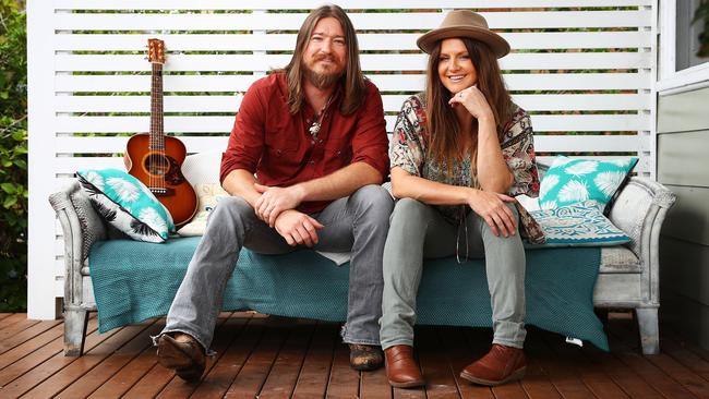 Musicians Adam Eckersley and his wife, Brooke McClymont, have their first album as a duo coming out next month. Picture: John Feder