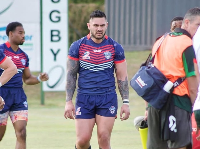 Daniel Vidot playing rugby league for the US. Picture: Instagram