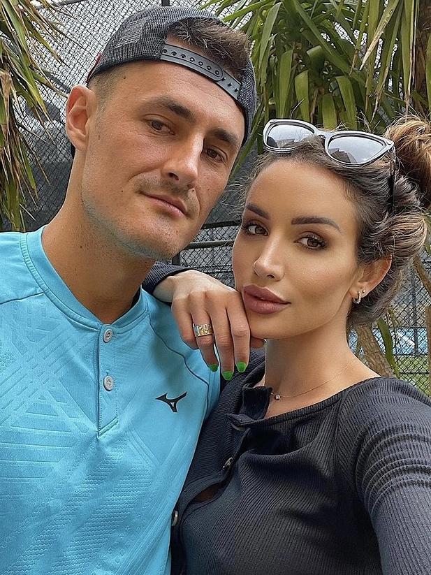 Bernard Tomic and Sierra while in Melbourne for the Australian Open.