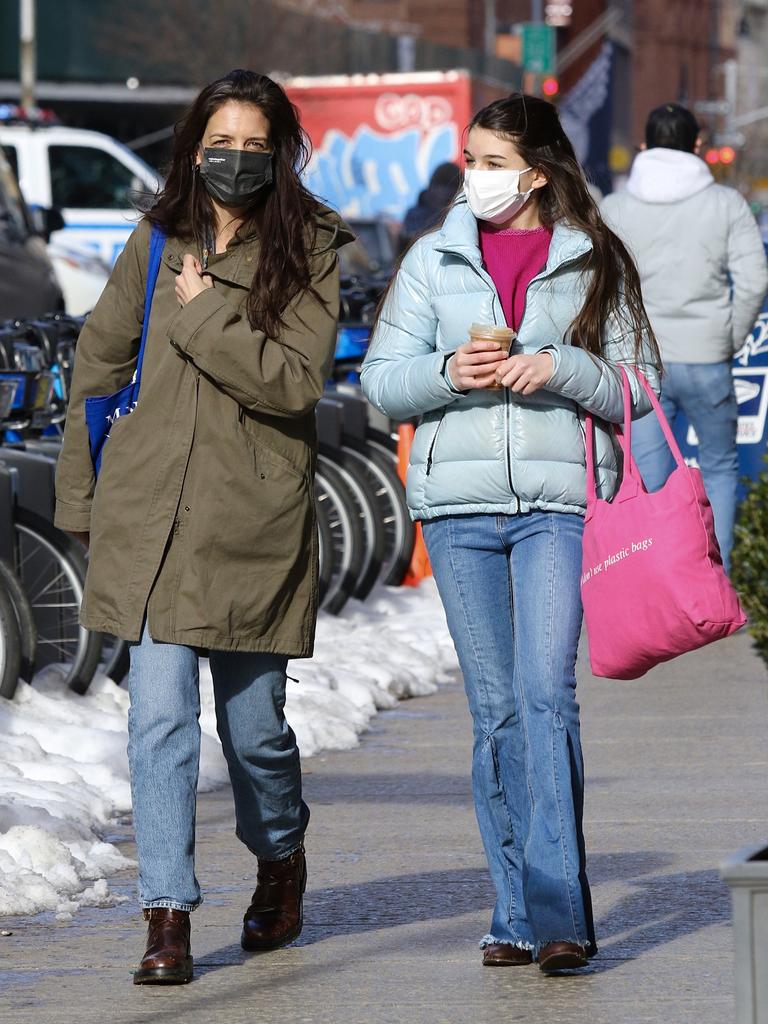 With her daughter, Suri, whom she shares Tom Cruise. Picture: MEGA/GC Images