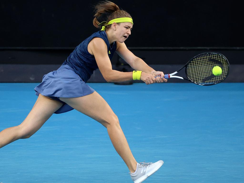 Barty isn’t looking past Karolina Muchova. (Photo by David Gray / AFP)