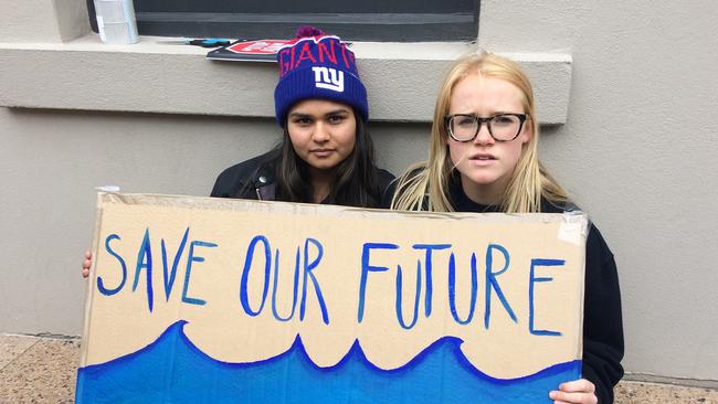 Students at the Geelong walkout. Picture: Supplied