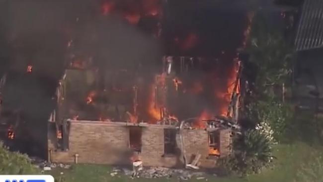 House fire in Currumbin Valley. Picture: Nine Gold Coast News.