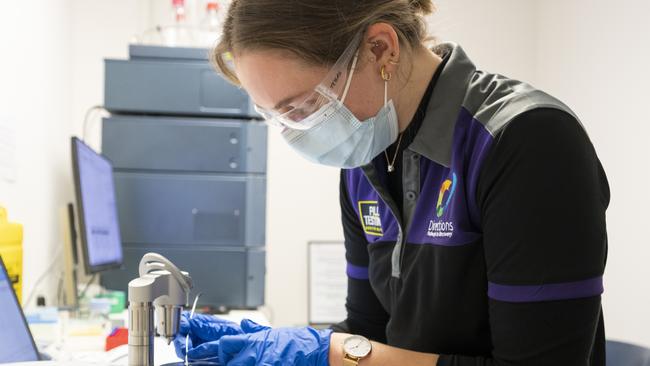 CANBERRA, AUSTRALIA - NewsWire Photos July 21, 2022: Chemical Analysts Cassidy running tests at AustraliaÃ•s first fixed pill-testing clinic CanTEST Health and Drug Checking Service in Canberra. Picture: NCA NewsWire / Martin Ollman
