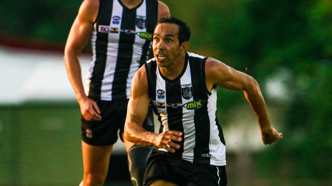 Eddie Betts in his debut NTFL match against Nightcliff at Cazalys in 2021. Picture: Glenn Campbell