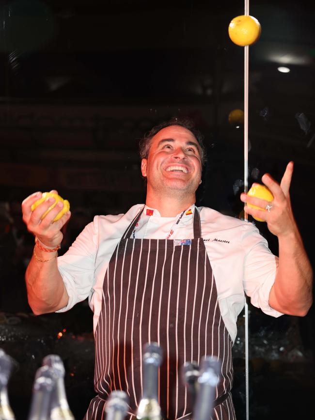 Miguel Maestre at the Supercars GC500 Party Under Palms on Pit Lane for Gold Coast at Large. Picture, Portia Large.