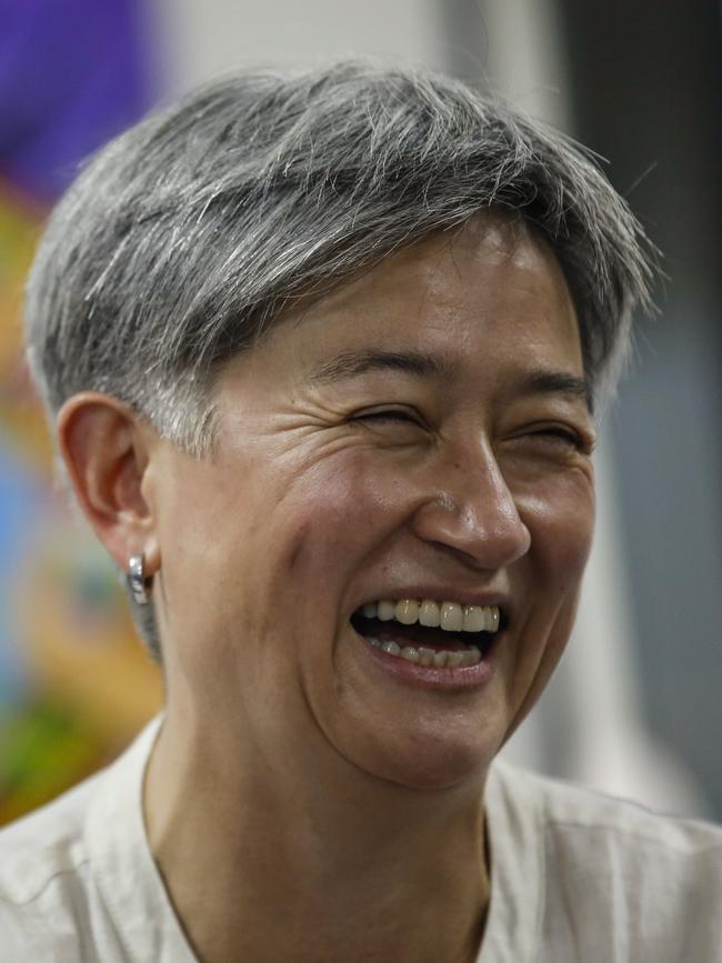 Australian Foreign Minister, Senator Penny Wong in Kinabalu last week. Picture: The Australian/Joshua Paul)