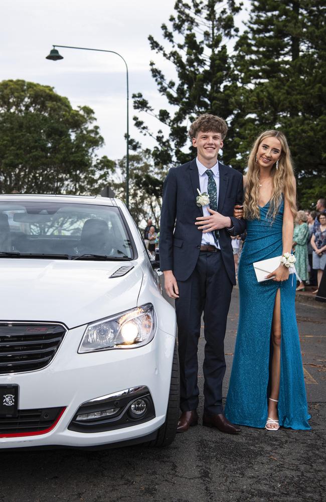 Graduates Matthew Lyons and Mieka Piffero at Toowoomba Christian College formal at Picnic Point, Friday, November 29, 2024. Picture: Kevin Farmer