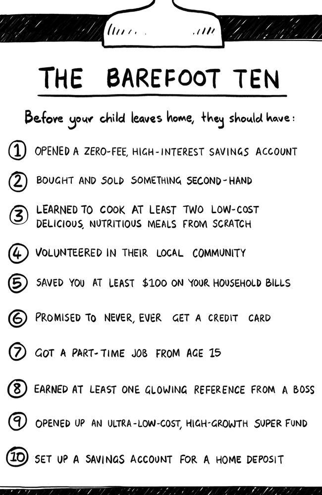 An illustration from new Scott Pape’s book The Barefoot Investor For Families. Picture: Supplied