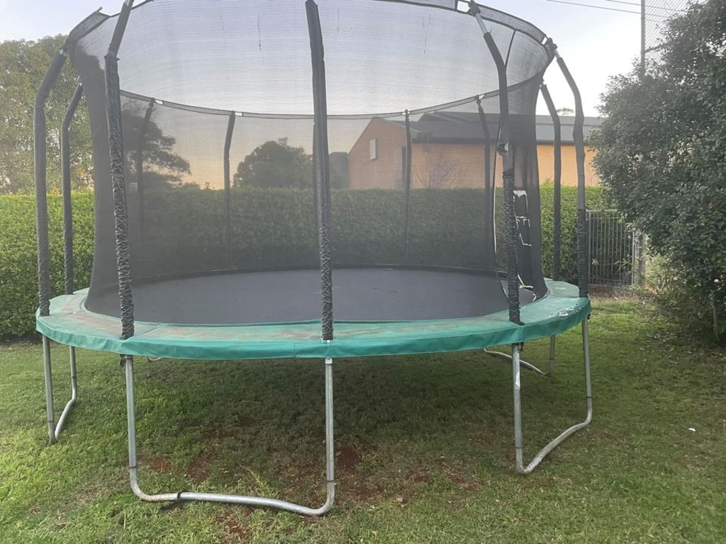 Trampoline up for grabs online now.