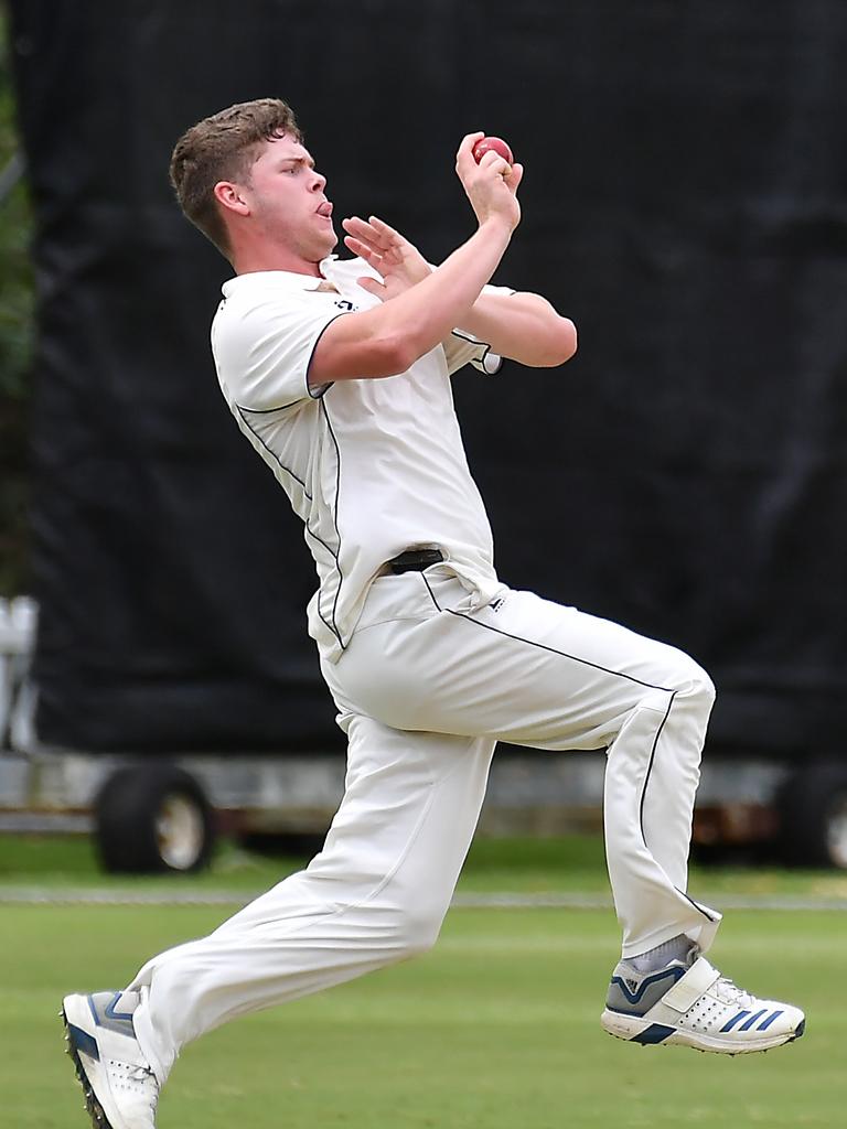 Norths bowler Sam Neale Sci-Fleet Motors club cricket competition between Valley and Norths Saturday October 1, 2022. Picture, John Gass