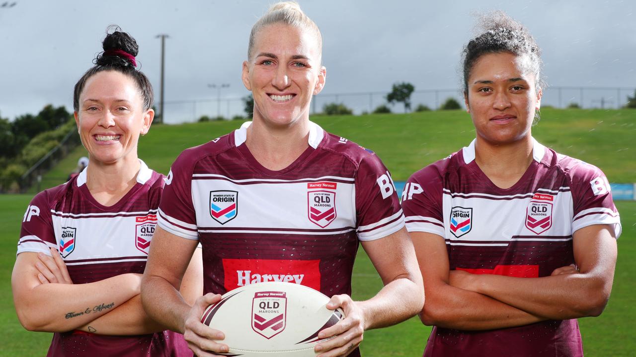 Queensland stars Brittany Breayley, Ali Brigginshaw and Zahara Temara.