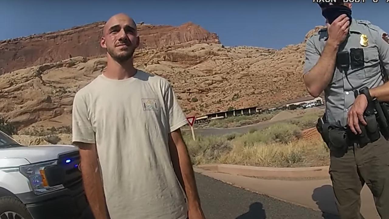 Brian Laundrie speaking to police in Utah following an incident between he and Ms Petito on September 8.