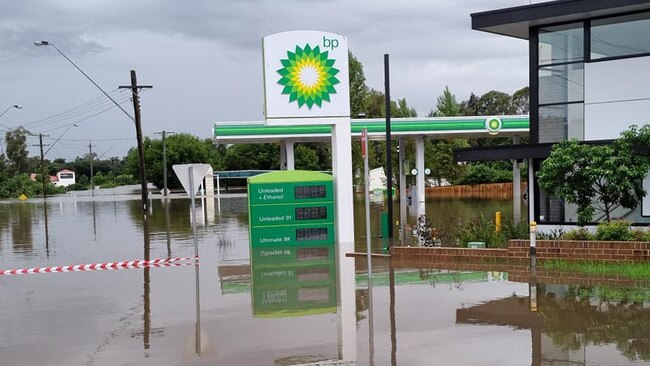 Floodwaters at Camden in Sydney's southwest in March 2022. Picture: Jillaine Duve