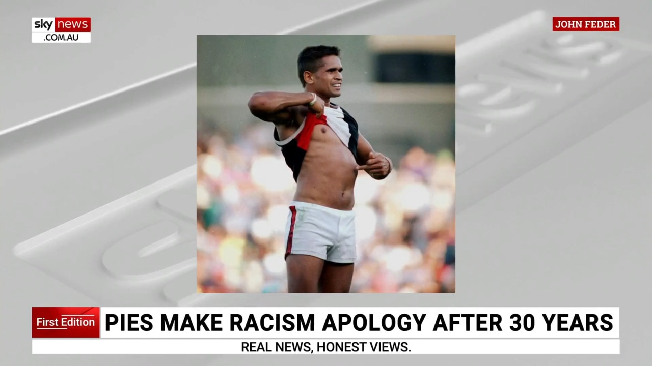 Collingwood Football Club apologises to Nicky Winmar and Gilbert McAdam for racial abuse