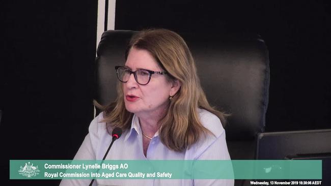 Commissioner Lynelle Briggs AO. Royal Commission into Aged Care, Day 3 hearings in Hobart.