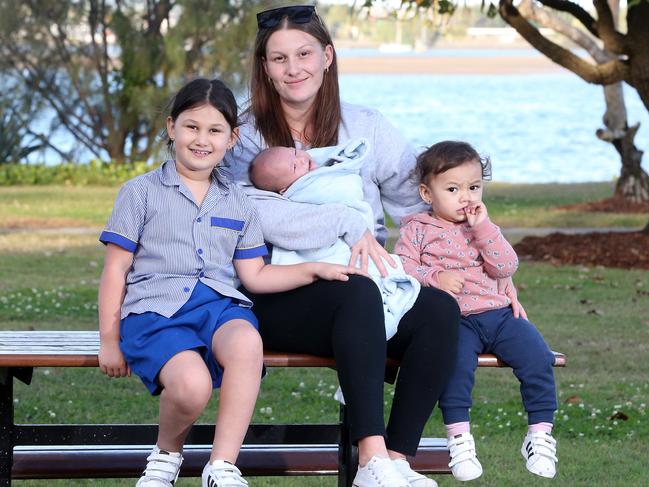 Alexi Bennett and her family moved to Flagstone after being unable to find a rental on the Gold Coast. Picture: Richard Gosling.