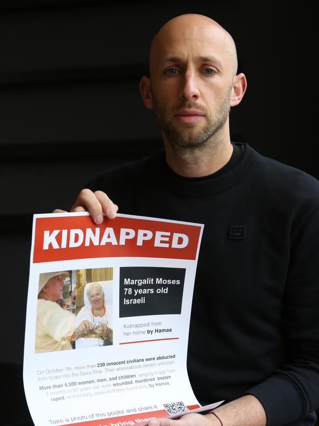 Daniel Monheit’s first cousin was taken hostage and is currently missing in Gaza. Picture: Julian Kingma