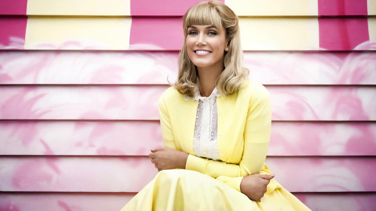 Delta Goodrem in a scene from the Olivia Newton-John TV bio drama Hopelessly Devoted to You