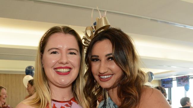 Ashley Lambden and Maria Buci at Women in Law race day at Aquis GCTC, Bundall. Picture: Regina King