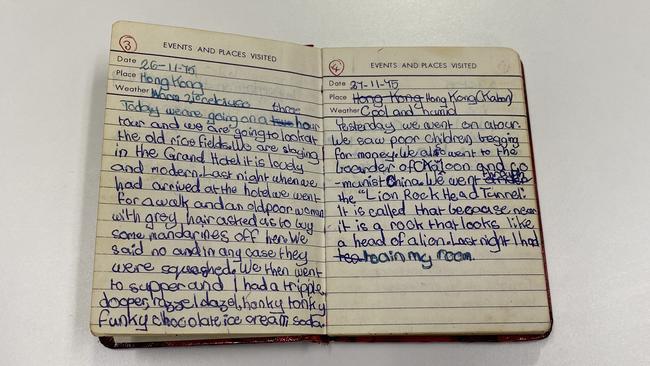 Fiona Harari's diary circa 1975.