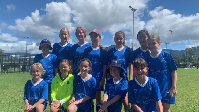 Celebrating being named team of the week are Stratford Dolphins Under-11 girls players Monique Bormann, Henley Casey, Annabelle Walton, Arin Han, Paige Collier, Emma Bridgman, Elle Dunkeld, Abigail Botha, Ruby Cowell, Evie Buckley, Skye Wakenshaw, Milla Wright