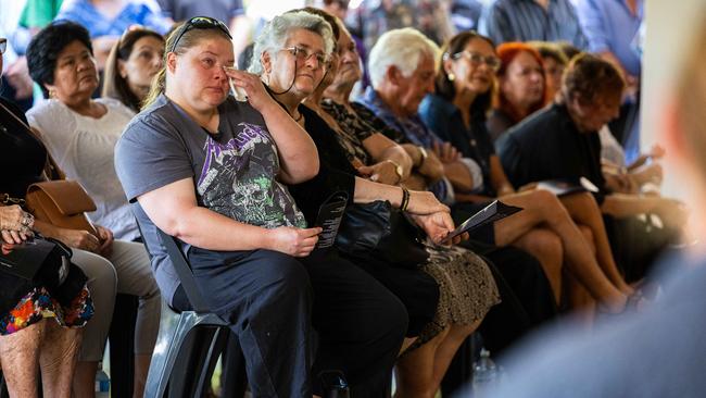 Hundreds attended the funeral service for Nightcliff Friendly Grocer owner Linford Feick on Wednesday, May 7 at Resthaven Chapel. Picture: Pema Tamang Pakhrin