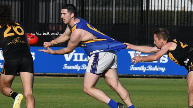 Elizabeth forward Jarad Clinton is the leading goal kicker in division six. Picture: Hannah Howard | On The Ball Media