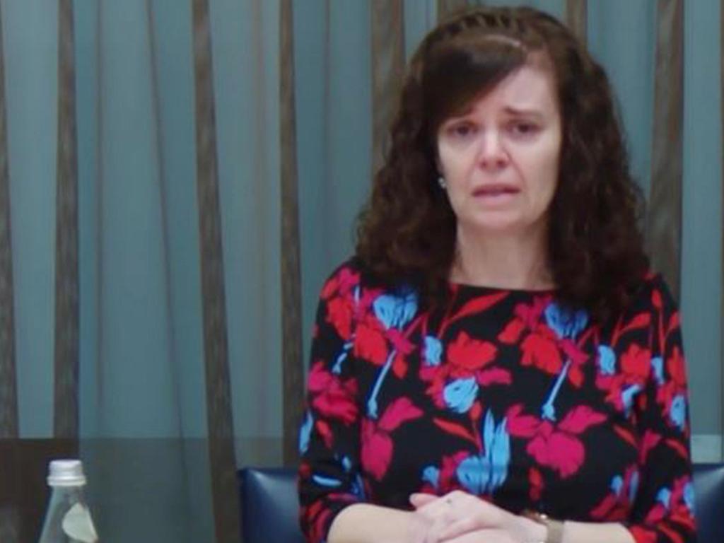 Queensland DNA lab scientist Cathie Allen seen during a livestream of the QLD DNA inquiry.