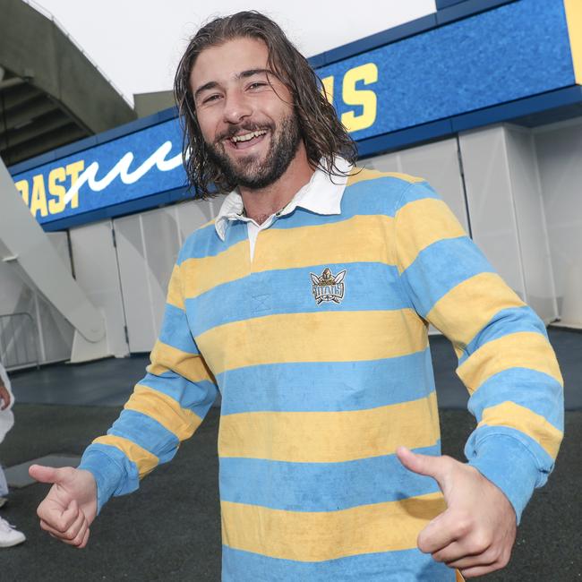 Dylan Navarro before the Titans V The Melbourne Storm at CBUS Stadium. Picture: Glenn Campbell