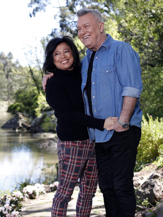 Jimmy and Jane Barnes at their home in the Southern Highlands of NSW. Picture: Nikki Short