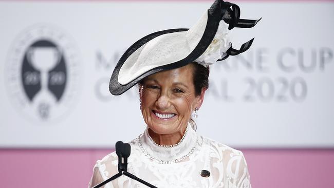 VRC chairman Amanda Elliott says despite the crowds, she expects the 2020 Melbourne Cup to be one to remember. The VRC has announced a new charitable foundation. Picture: Daniel Pockett, Getty Images